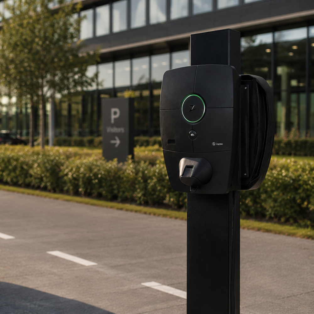 Zaptec Pro laadpalen voor zakelijke parkeerplaats